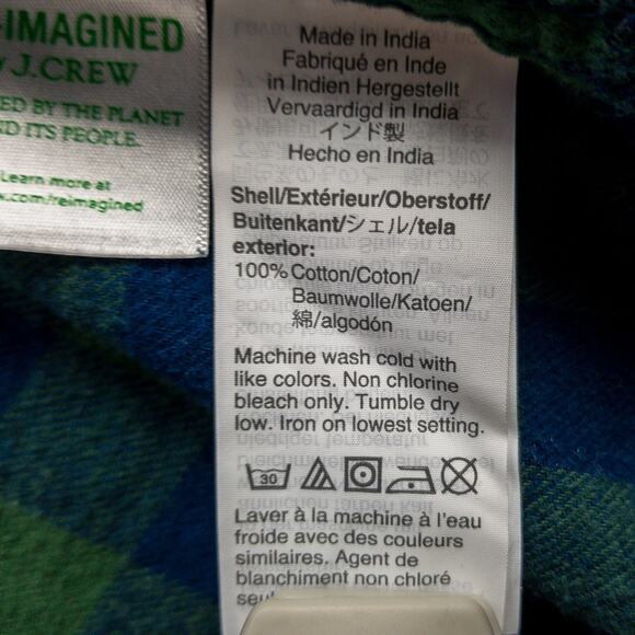 Buffalo Plaid Flannel Shirt Men’s XL Classic Fit 90s-Style Workwear Layer J.Crew - Picture 6 of 11